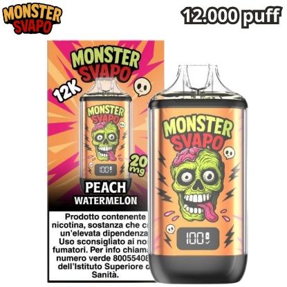 Immagine di MONSTER SVAPO KIT + POD 1pz PEACH WATERMELON 10ml 20mg/ml - PLN016706