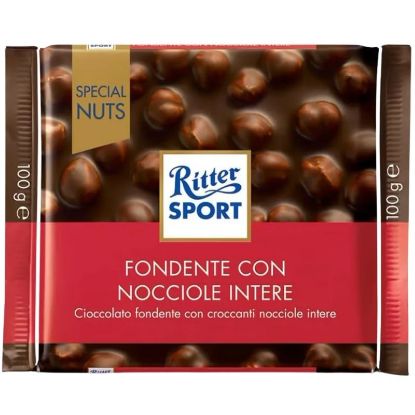 Immagine di RITTER TAVOLETTE 20pz 100gr NOCCIOLE INTERE FONDENTE