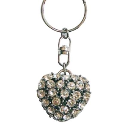 Immagine di PORTACHIAVI CRYSTAL HEART BIANCO