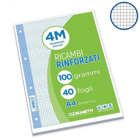 Picture of RICAMBI A4 100gr 4mm RINFORZATI PVC 40f
