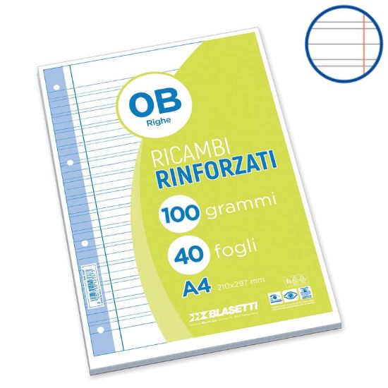 Picture of RICAMBI A4 100gr 0B RINFORZATI 40f