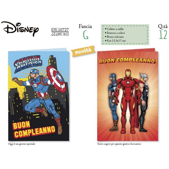 Immagine di BIGLIETTI CROMO DYSNEY AVENGERS 12pz