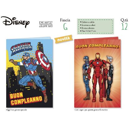 Immagine di BIGLIETTI CROMO DYSNEY AVENGERS 12pz