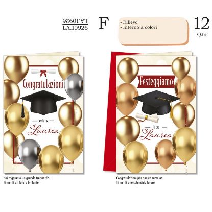 Immagine di BIGLIETTI CROMO LAUREA 12pz