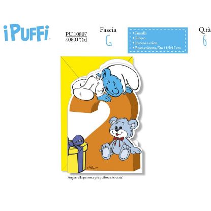 Immagine di BIGLIETTI CROMO PUFFI NUMERO 2 - 6pz