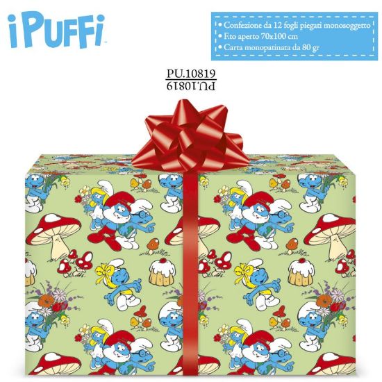 Immagine di CARTA REGALO 70X100cm 12fg PUFFI