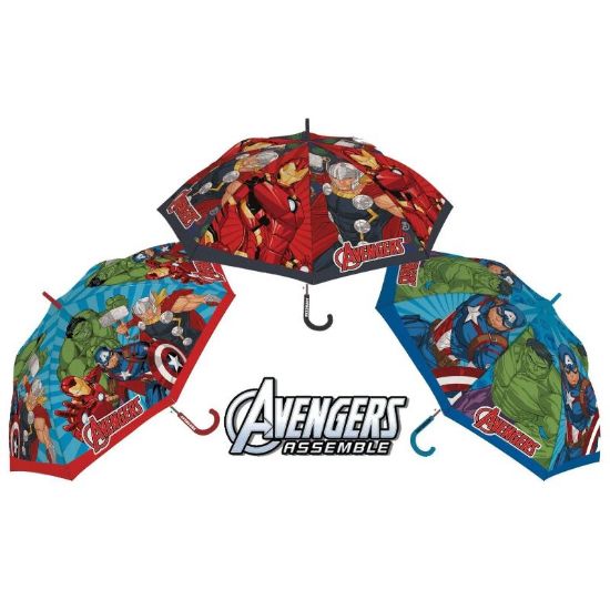 Picture of OMBRELLO BAMBINO MAXI 1pz AUTOMATICO AVENGERS FIBERGLASS