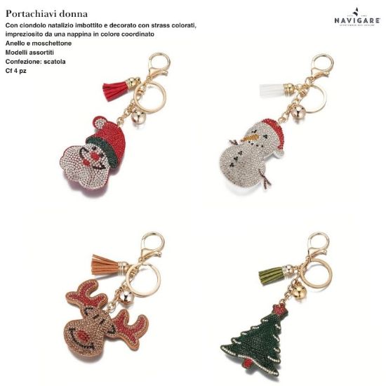 Immagine di PORTACHIAVI DONNA NAVIGARE 4pz + SCATOLA REGALO - W2027