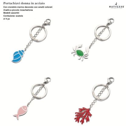 Immagine di PORTACHIAVI DONNA NAVIGARE 4pz + SCATOLA REGALO - W2027