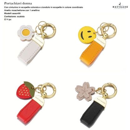 Immagine di PORTACHIAVI DONNA NAVIGARE 4pz + SCATOLA REGALO - W2027