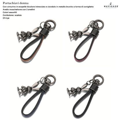Immagine di PORTACHIAVI DONNA NAVIGARE 4pz + SCATOLA REGALO - W2027