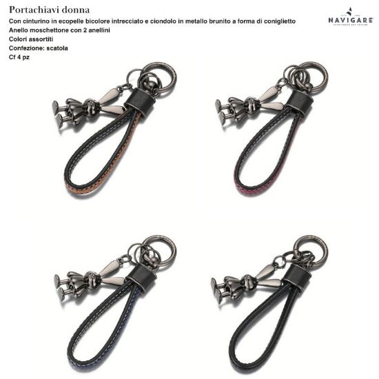 Immagine di PORTACHIAVI DONNA NAVIGARE 4pz + SCATOLA REGALO - W2027