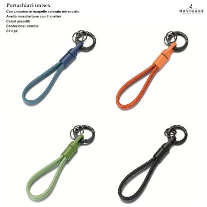 Immagine di PORTACHIAVI UNISEX NAVIGARE 4pz + SCATOLA REGALO - W2027
