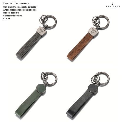 Immagine di PORTACHIAVI UOMO NAVIGARE 4pz + SCATOLA REGALO - W2027