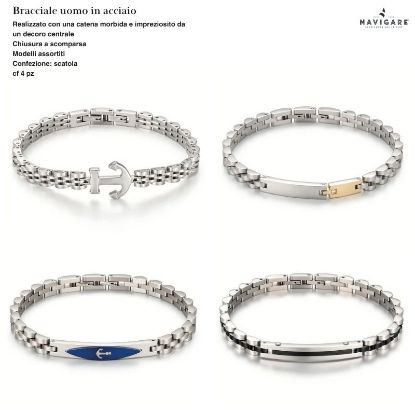 Immagine di BRACCIALE UOMO NAVIGARE 4pz ASSORTITI + SCATOLA REGALO - W2027