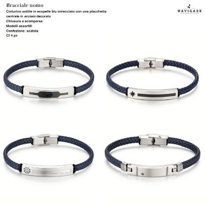 Immagine di BRACCIALE UOMO NAVIGARE 4pz ASSORTITI + SCATOLA REGALO - W2027