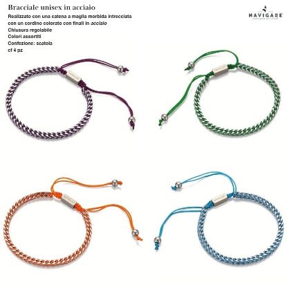 Immagine di BRACCIALE UNISEX NAVIGARE 4pz ASSORTITI + SCATOLA REGALO - W2027