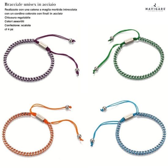 Immagine di BRACCIALE UNISEX NAVIGARE 4pz ASSORTITI + SCATOLA REGALO - W2027