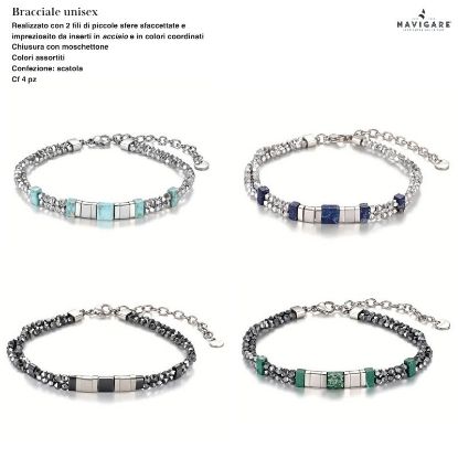 Immagine di BRACCIALE UNISEX NAVIGARE 4pz ASSORTITI + SCATOLA REGALO - W2027