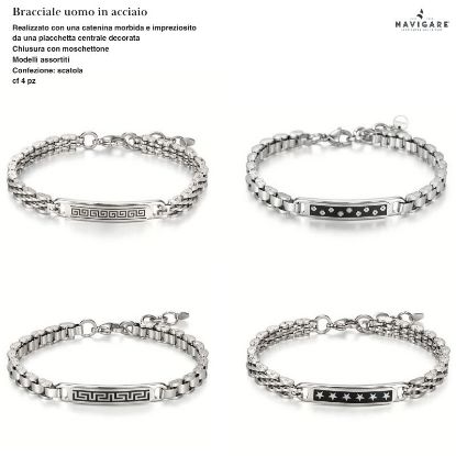 Immagine di BRACCIALE UOMO NAVIGARE 4pz ASSORTITI + SCATOLA REGALO - W2027