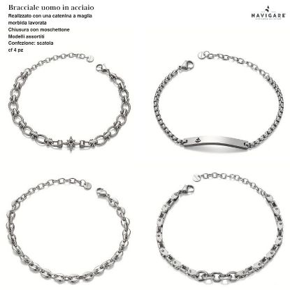 Immagine di BRACCIALE UOMO NAVIGARE 4pz ASSORTITI + SCATOLA REGALO - W2027