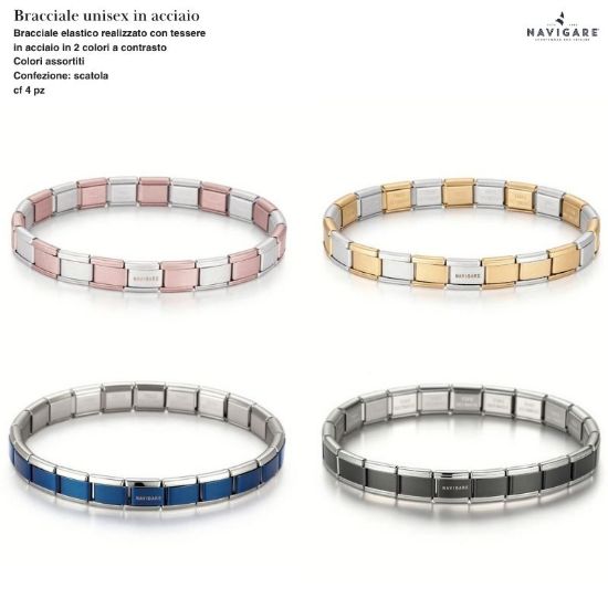 Immagine di BRACCIALE UNISEX NAVIGARE 4pz ASSORTITI + SCATOLA REGALO - W2027