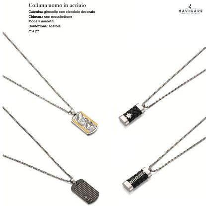 Immagine di COLLANA UOMO NAVIGARE 4pz ASSORTITI + SCATOLA REGALO - W2027