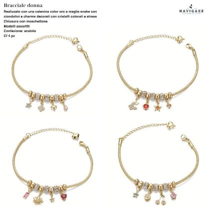 Immagine di BRACCIALE DONNA NAVIGARE 4pz ASSORTITI + SCATOLA REGALO - W2027