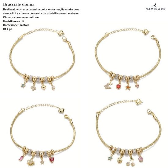 Immagine di BRACCIALE DONNA NAVIGARE 4pz ASSORTITI + SCATOLA REGALO - W2027