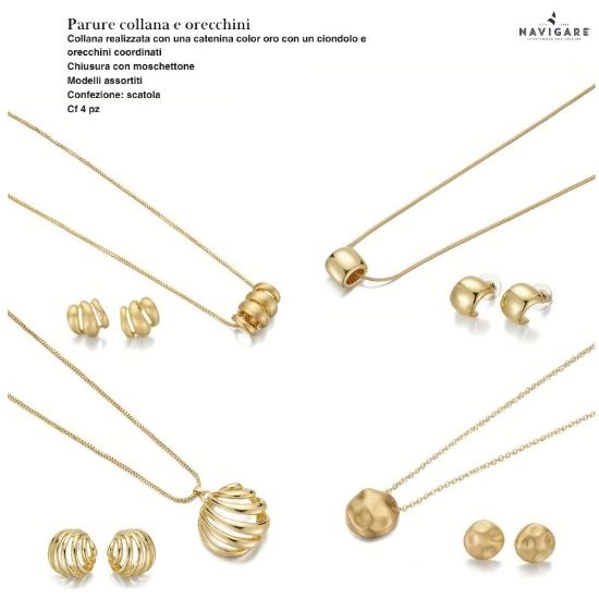 Picture of PARURE COLLANA + ORECCHINI DONNA NAVIGARE 4pz + SCATOLA REGALO - W2027