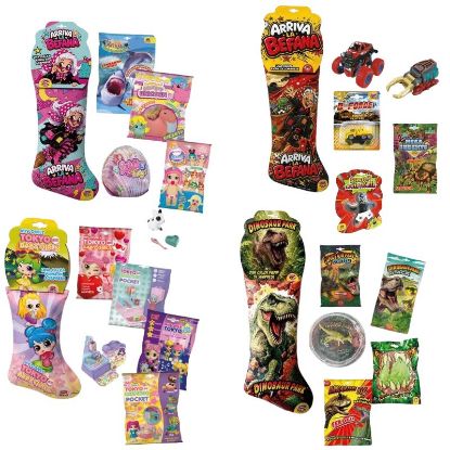 Immagine di GIOCHI CALZE BEFANA 12pz 4soggetti