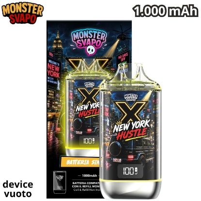 Picture of MONSTER SVAPO DISPOSITIVO 1pz ICE CITY NEW YORK - 1000mAh LED LUMINOSA