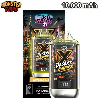Immagine di MONSTER SVAPO DISPOSITIVO 1pz ICE CITY DESERT - 1000mAh LED LUMINOSA