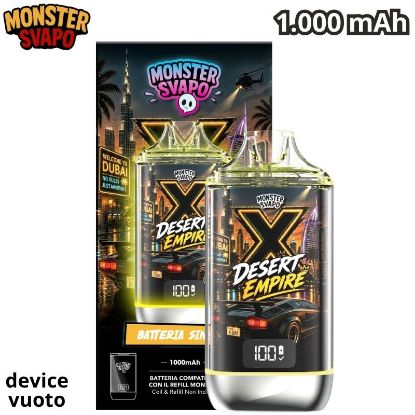 Picture of MONSTER SVAPO DISPOSITIVO 1pz ICE CITY DESERT - 1000mAh LED LUMINOSA