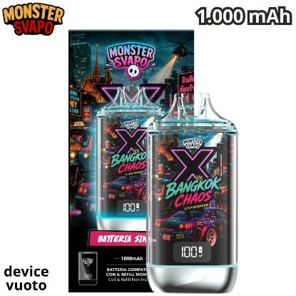 Picture of MONSTER SVAPO DISPOSITIVO 1pz ICE CITY BANGKOK - 1000mAh LED LUMINOSA