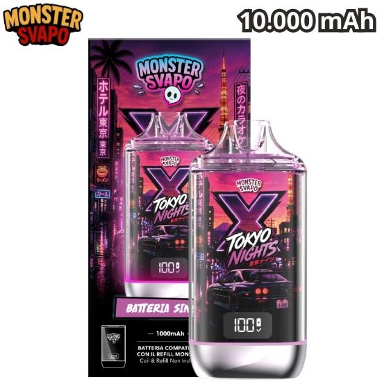 Immagine di MONSTER SVAPO DISPOSITIVO 1pz ICE CITY TOKYO - 1000mAh LED LUMINOSA