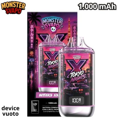 Picture of MONSTER SVAPO DISPOSITIVO 1pz ICE CITY TOKYO - 1000mAh LED LUMINOSA