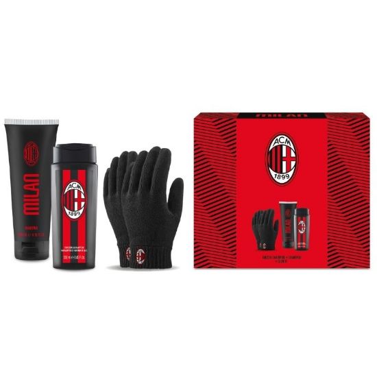 Immagine di COFANETTO SQUADRE COF MILAN PERSONAL CARE GUANTI T.U.
