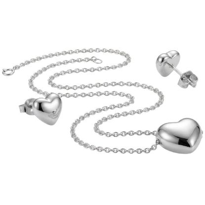 Immagine di BLINK PAROURE HEART Orecchini + Collana Silver  Stainless Steel 304