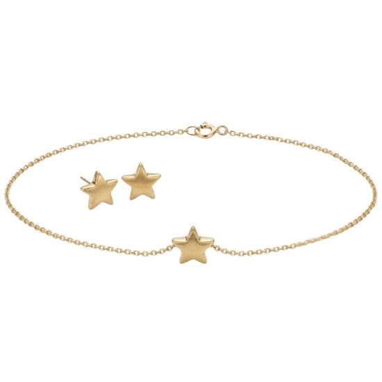 Picture of BLINK PAROURE STAR Orecchini + CollanaGold  Stainless Steel 304