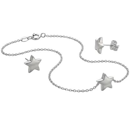 Immagine di BLINK PAROURE STAR Orecchini + CollanaSilver  Stainless Steel 304