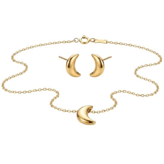 Picture of BLINK PAROURE MOON Orecchini + CollanaGold  Stainless Steel 304