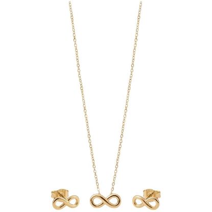 Immagine di BLINK PAROURE ENDLESS Orecchini + Collana Gold  Stainless Steel 304