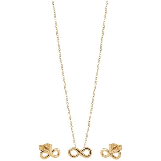 Immagine di BLINK PAROURE ENDLESS Orecchini + Collana Gold  Stainless Steel 304