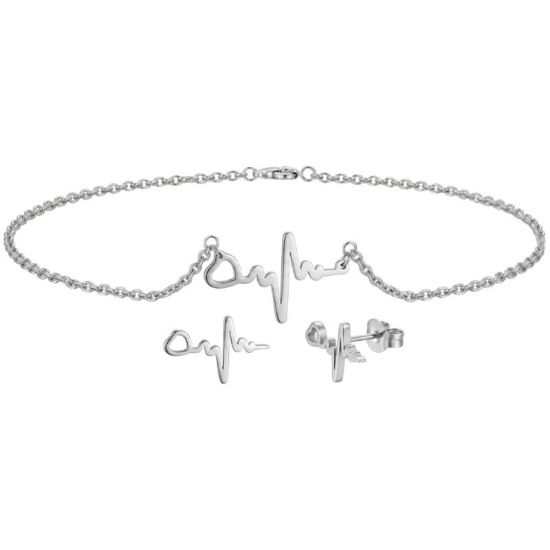 Picture of BLINK PAROURE LOVE Orecchini + CollanaSilver  Stainless Steel 304