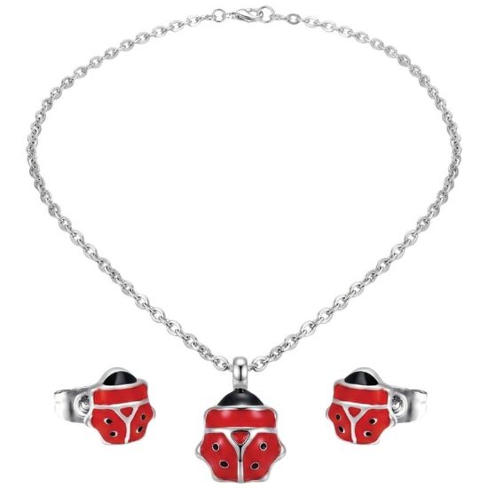 Picture of BLINK PAROURE LADYBUG Orecchini + Collana SilverStainless Steel 304 + Smalto
