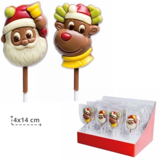 Picture of ROSSINI LECCA LECCA CIOCO 28pz 30gr BABBO E RENNA NATALE 14x4cm