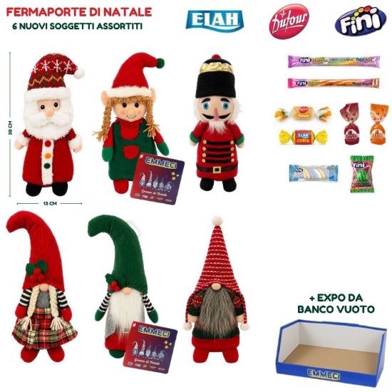 Immagine di EMMECI FERMAPORTE CON DOLCI NATALE 24pz 150gr EXPO DA BANCO