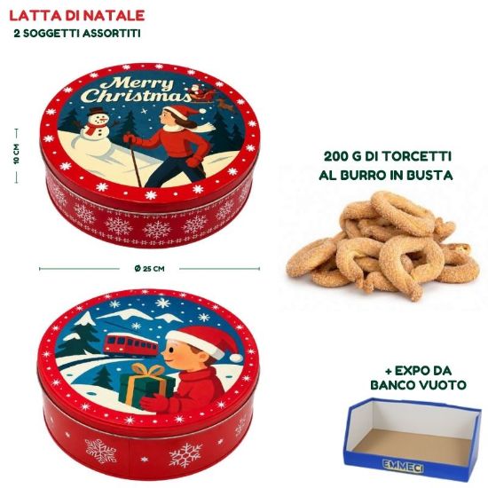 Immagine di EMMECI SCATOLA BISCOTTI TORCETTI 10pz 250gr EXPO DA BANCO