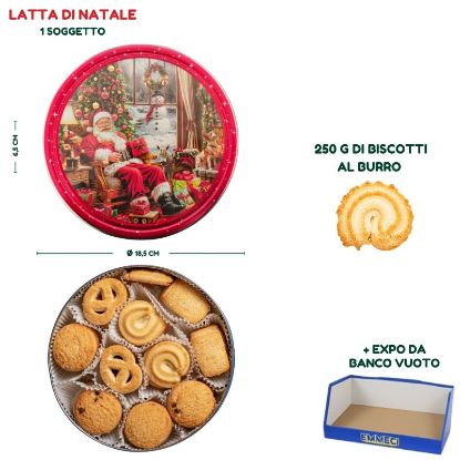 Immagine di EMMECI SCATOLA BISCOTTI TORCETTI 10pz 250gr EXPO DA BANCO